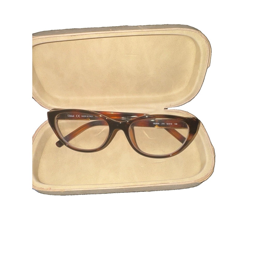 Chloe Eyeglasses Frames CE2646 219 Tortoise / Gold Cat Eye Havana 52-16-135